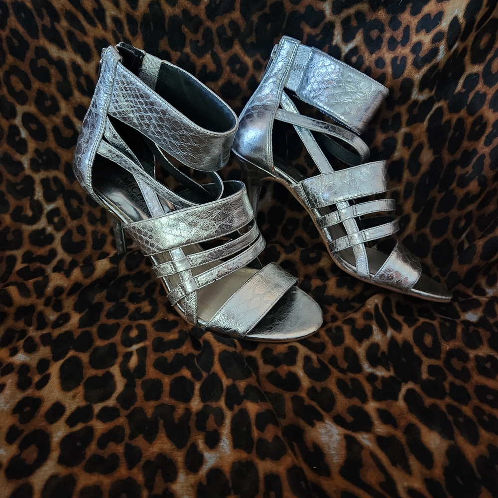 MICHAEL Michael Kors Metallic Strappy Heels